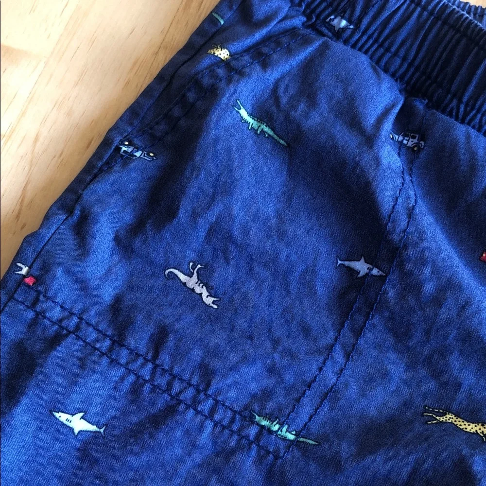 Blue Kids' Shorts with Embroidered‎ Animals Carter’s 5t